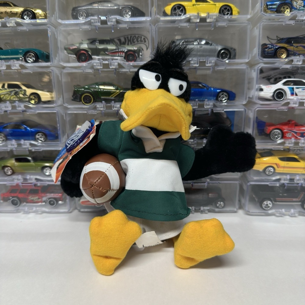 Vintage 1998 Looney Tunes Daffy Duck Football Plush WB Tags Play By Play